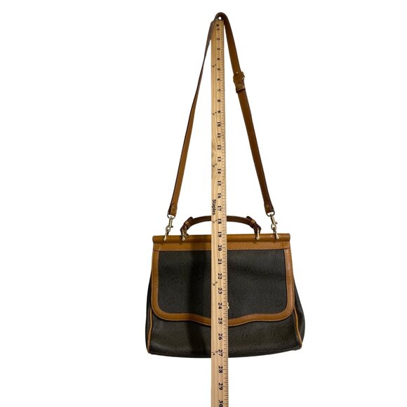 NINA RICCI Leaf Pattern 2-Way Shoulder Hand Bag PVC Leather Green Satchel - Picture 7 of 9